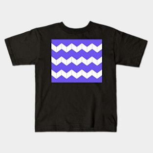 Abstract geometric pattern - zigzag - blue and white. Kids T-Shirt